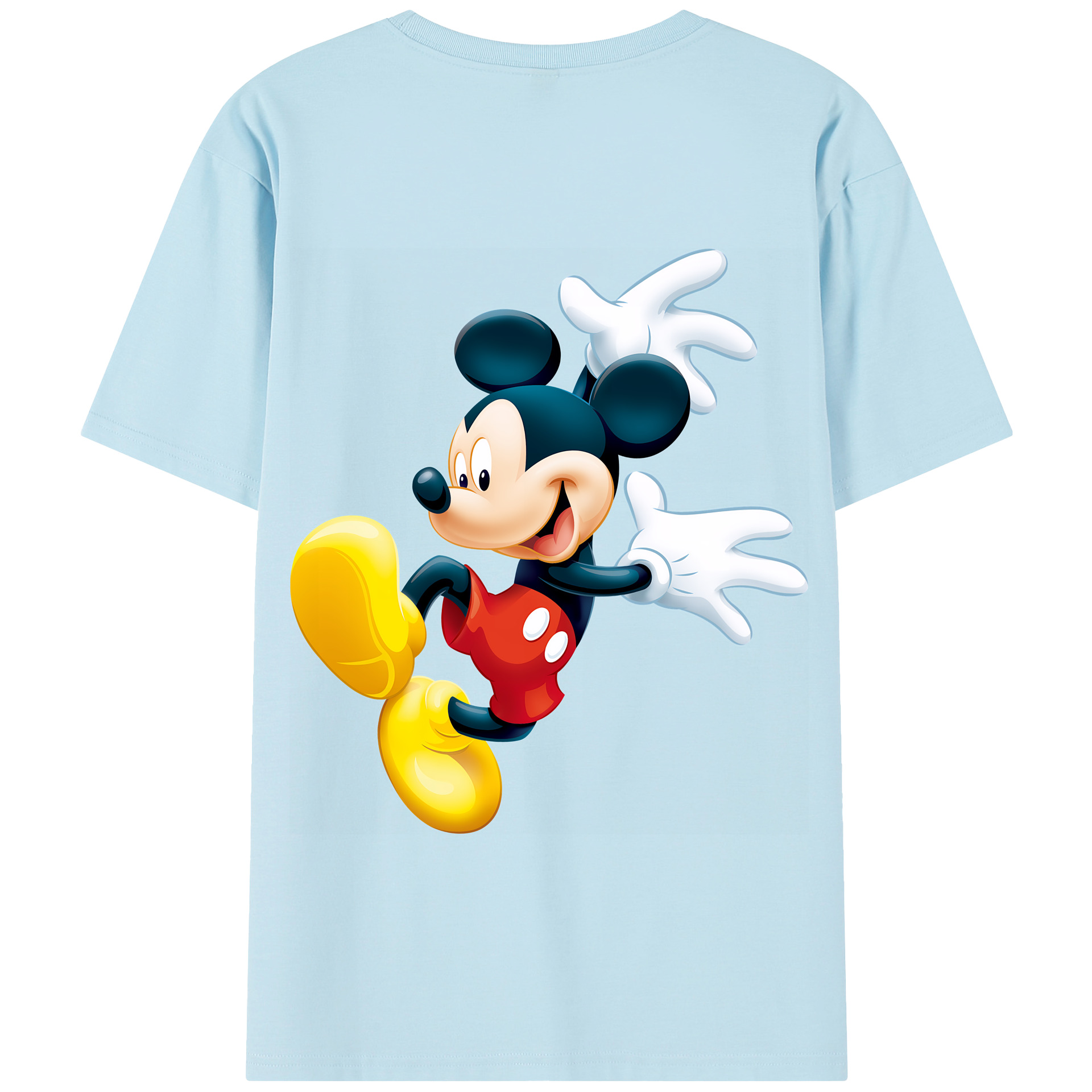（画像用） ミッキーマウス Mickey Mouse 綿100％半袖Tシャツ（背面プリント）